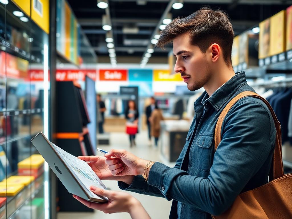 Manager travaillant dans l'établissement marchand